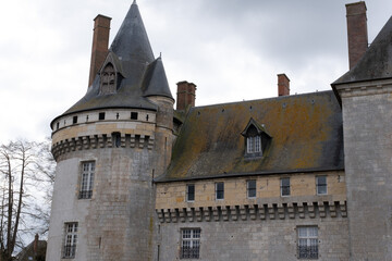 Medieval castle of Sully-Sur-Loire, France. It was built in the 14th century and completed a few centuries later. 