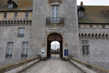 Obraz premium Medieval castle of Sully-Sur-Loire, France. It was built in the 14th century and completed a few centuries later. 