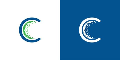  Unique and modern  C golf logo design