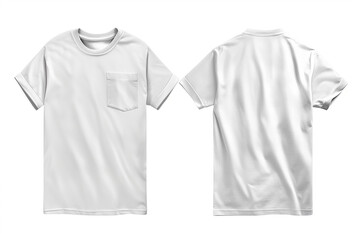 Simplistic white t-shirt with pocket design