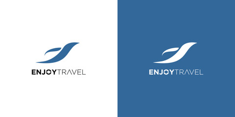 The enjoy travel logo design is unique and modern