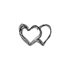 Vector illustration with scrawl sketch. used free handwritten style. Isolated on white background.