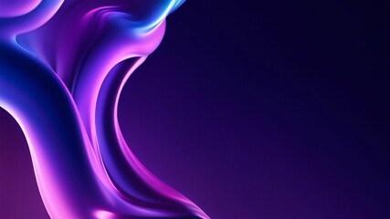 Abstract wavy background in purple and blue hues with a glossy, liquid metal appearance, wallpapers, or graphic design elements. Black blue purple silk satin. Сopy space for text or product 
