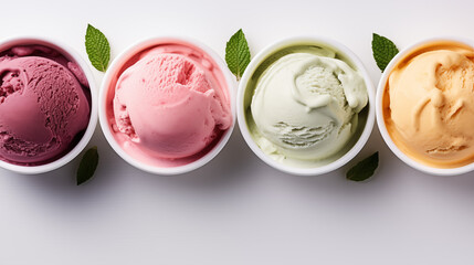 Gelato in the Cup on an Isolated Background