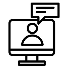 Fototapeta premium Chat Outline Icon