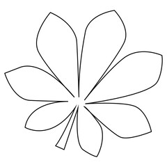 Contour of autumn leaves. Transparent background.