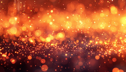 Coral Reef Orange Glitter Defocused Abstract Twinkly Lights Background, sparkling blurred lights in vibrant coral reef orange hues.