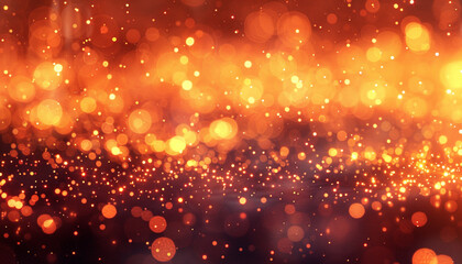 Fototapeta premium Coral Reef Orange Glitter Defocused Abstract Twinkly Lights Background, sparkling blurred lights in vibrant coral reef orange hues.