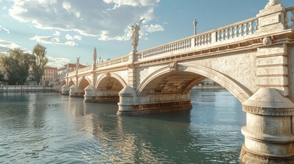 Ponte Santa Trinita A Majestic Stone Archway Spanning Italys Arno River