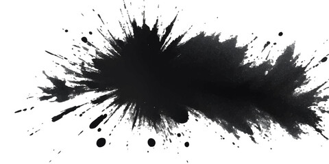 Paint stains black blotch background. Grunge Design Element. Brush Strokes. Vector illustration	