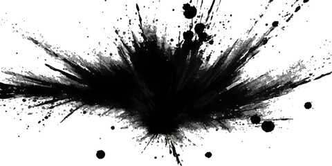 Paint stains black blotch background. Grunge Design Element. Brush Strokes. Vector illustration	