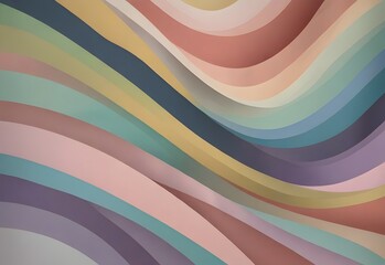 Curved lines in pastel tones, blending and overlapping to form a soft, flowing background, generative AI