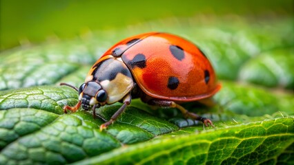 Fototapeta premium ladybug on the leaf, high quality picture. close up