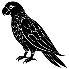           Simple Parrot silhouette vector illustration.
