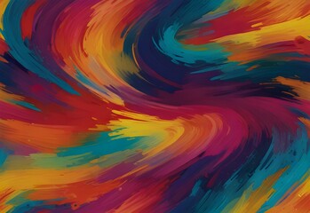 A swirl of colorful brush strokes, blending into a vibrant abstract pattern, generative AI