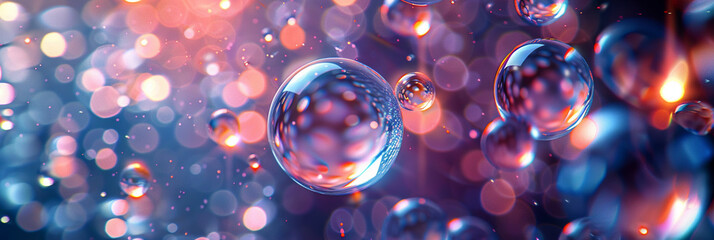 Colourful Bubbles Floating on Screen