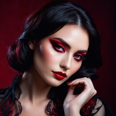 Fototapeta premium A beautiful face with perfect makeup