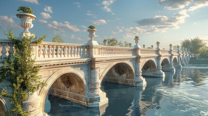 Ponte della Costituzione at Dusk A Stunning D Render of Italys Modern - obrazy, fototapety, plakaty