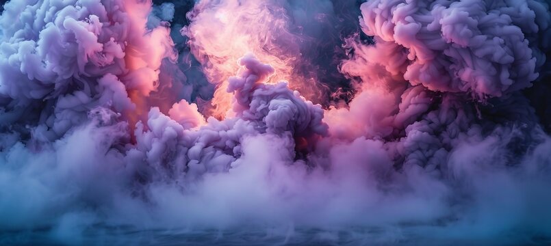 Misty purple haze  abstract background of smoky purple fog for atmospheric ambience