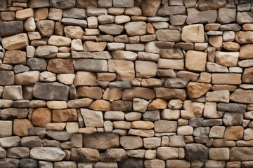 Obraz premium A stone wall with different shades of brown