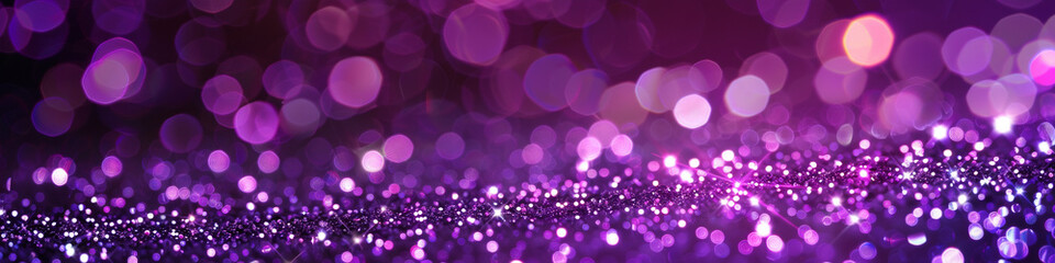 Plum Purple Glitter Defocused Abstract Twinkly Lights Background, sparkling blurred lights in deep plum hues.