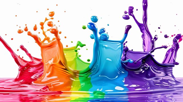 Color Splashes, Perfect for brands seeking vibrancy and delight in their visuals. Suited for promoting cosmetics or food items, adding allure and dynamism to designs. Generative AI.