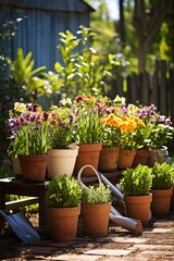 An Assortment of Potted Plants and Flowers