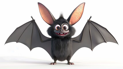 bat cartoon on a white background