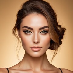 Fototapeta premium A beautiful face with perfect makeup