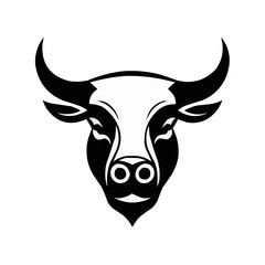 bull head isolated on white background | Silhouette of a bull head svg black