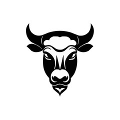 bull head isolated on white canvas | Bull head vector illustration svg