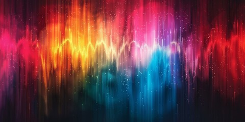 Colorful light and sound wave background - obrazy, fototapety, plakaty