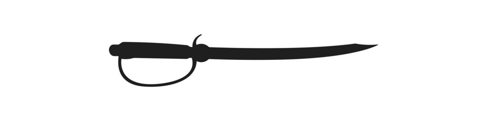 sword silhouette - vector illustration