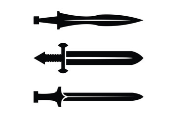 sword silhouette - vector illustration