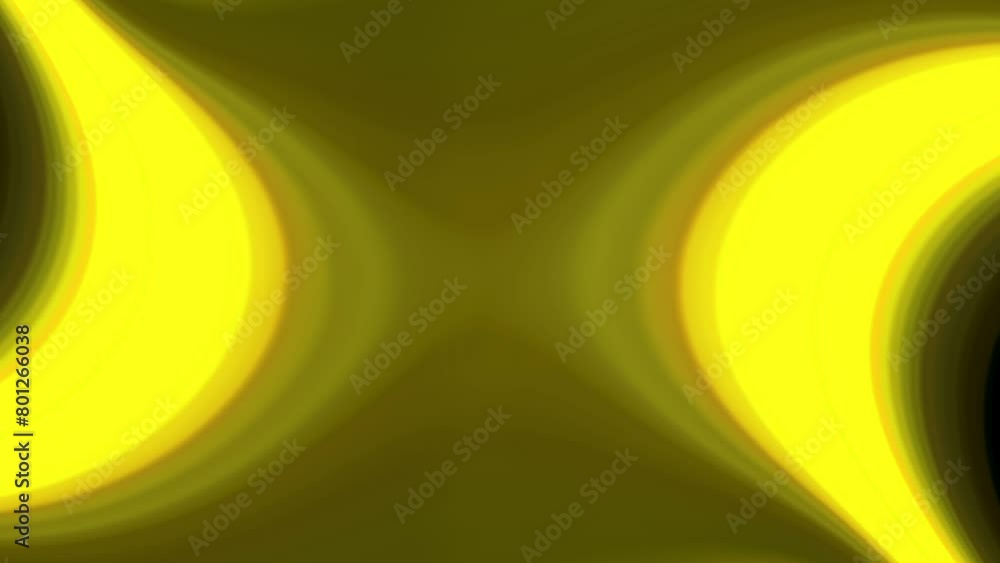 Sticker glowing gold, yellow wave flowing on black background. loop able modern simple 2d backdrop animation