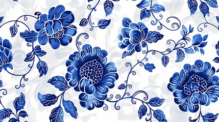pottery style flowers illustration poster background