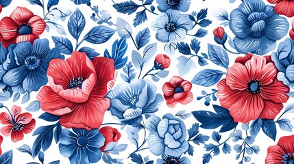 pottery style flowers illustration poster background