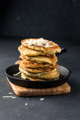 Vegetarian Quinoa fritters with zucchini garlic.