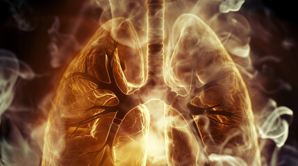Lung burning as smoke fire result of smoking cigarettes damage your lung 1