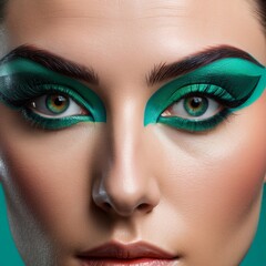 Naklejka premium A beautiful face with perfect makeup