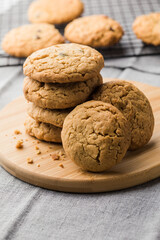 Overhead of peanut butter cookies