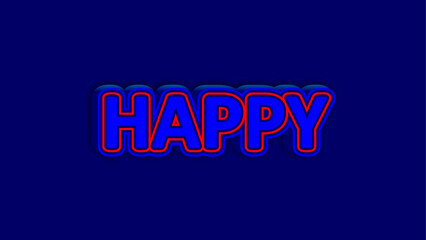 editorial 3d  text effect blue color