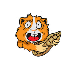 hasmter peanut scared