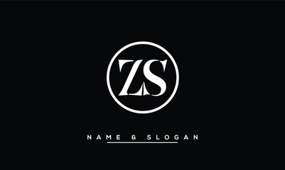 ZS, SZ Z, S Abstract Letters Logo Monogram
