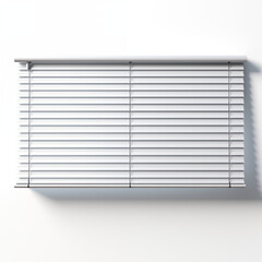White venetian blinds or shutters on a white background 3D illustration