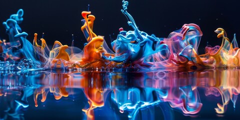 Vibrant Dance of Colors Captured in a High-Speed Paint Splatter Experiment
