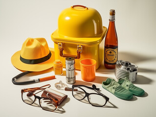 Life Guard Items on a Clean Pastel Light