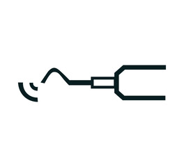 Ultrasonic scaler symbol.  Graphical symbols for use on equipment