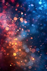 Glowing red and blue lights with a dark background