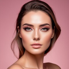 Fototapeta premium A beautiful face with perfect makeup